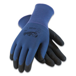 G-Tek® Gp Nitrile-Coated Nylon Gloves, Small, Blue/black, 12 Pairs 34-500/S