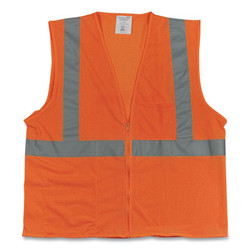 PIP Zipper Safety Vest, 2X-Large, Hi-Viz Orange 302-MVGZOR-2X