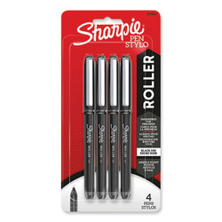 Sharpie® Roller PEN,RLR,NDL PT,BK,4PK 2093222