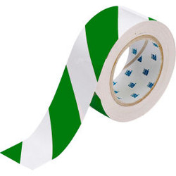 Brady 132436 ToughStripe Floor Marking Tape Polyester 2""W X 100'L Green/White