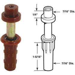 Prime-Line Nylon Base Bifold Doot Top Mount Pivot & Guide (2-Pack) N 6701