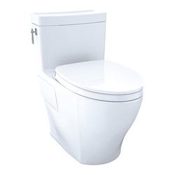 Toto Toilet,Single Flush,Elongated,Wt,Aimes MS626124CEFG#01