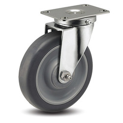 Medcaster Plate Caster,Swivel,4" Wheel Dia. AC04HSP125SWTP01