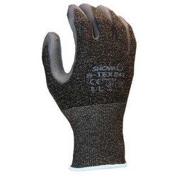 Showa Coated Gloves,Black, Gray,S,PR S-TEX541S-06