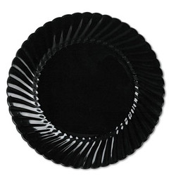 Wna Disp Plastic Plate,10 1/4 in,Black,PK144 WNA CW10144BK
