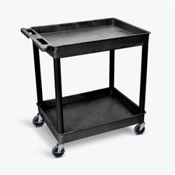 Luxor Plastic Utility Cart,2-Shelf LUXTC11