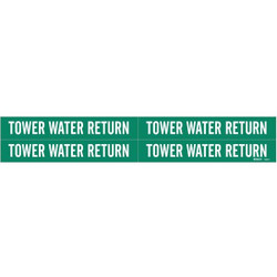 Brady Pipe Marker,Tower Water Return 7286-4