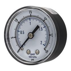 Pic Gauges Pressure Gauge,General Purpose,2" Dial SEP-102D-204C-BSPT