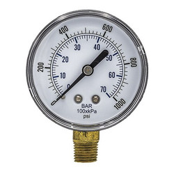 Pic Gauges Pressure Gauge,Nominal 2-1/2" Dial  SEP-101D-254M-BSPT