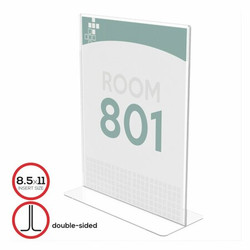 Deflecto Sign Holder,Double Sided,Standup,8.5X11" 590801