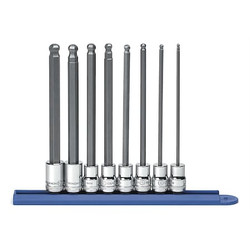 Kd Tools Mtrc Lng Bll Hex Socket Set,3/8"Dr,8pcs. 80573