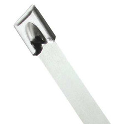Partners Brand Cable Ties,Steel,150#,20",Silver,PK100 CTSS2018