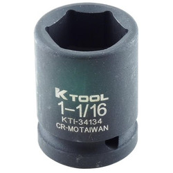 K-Tool International Stndrd 6Pt,Impact Socket,3/4"Dr,1-1/16" KTI-34134