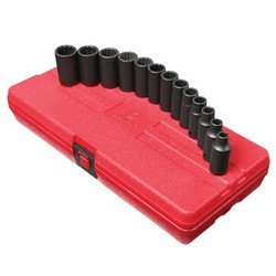 Sunex Mtrc Semi-Deep Impact Socket Set,13 pcs. 3338