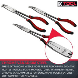 K-Tool International Needle Nose Pliers Set,3 pcs. KTI-51103