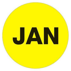 Tape Logic Label,Month,JAN,1" Circle DL6723