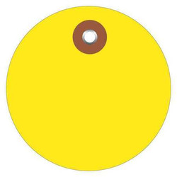 Partners Brand Tag,Plastic,Circle,2",Yellow,PK100 G26066