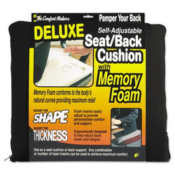 Master Caster Cushion,Seatback Deluxe,Black MAS91061