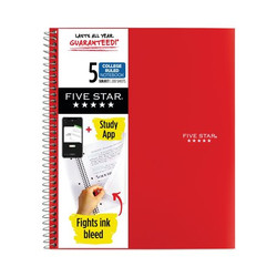 Five Star College Rule Notebook,11x8-1/2,200 Sheet 06208