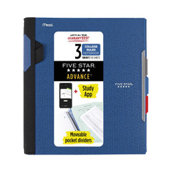 Five Star College Rule Notebook,11x8-1/2,150Sh,Ast 08090