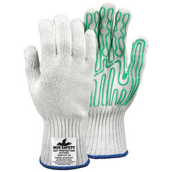 Mcr Safety Cut Resistant Gloves,5,M,White/Green 92379MLH