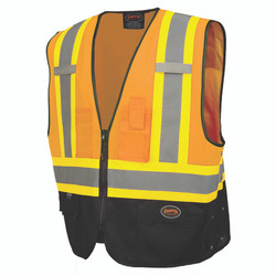 Pioneer Solid Vest w/Black Bottom,Orange,2XL V1020251U-2/3XL