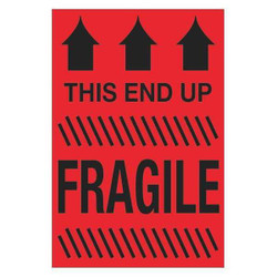 Tape Logic Label,This End UpFragile,4x6" DL1185