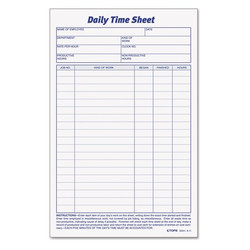 Tops Daily Time and Job Sheets,8.5x5.5,PK200 30041