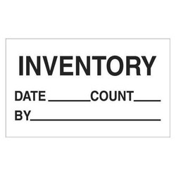 Tape Logic Label,Inventory Date Count By,3x5" DL3241