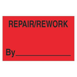 Tape Logic Label,Repair/Rework By,1 1/4x2" DL1162