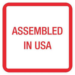 Tape Logic Label,Assembled U.S.A.,1x1" USA303