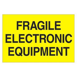 Tape Logic Label,Fragile Electronic Equipment,2x3" DL1193