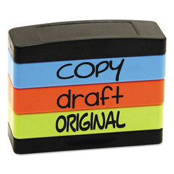 Stackstamp Stamp,Copy-Draft-Original,Assorted 8801