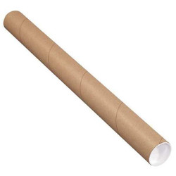 Partners Brand Mailing Tubes,W/Caps,2-1/2x24",PK34 P2524K