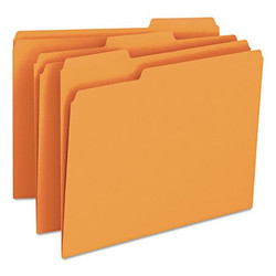 Smead Pressboard Folder,Tab,Orange,PK100 12543