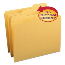 Smead Folders,1/3-Cut Tab,Goldenrod,PK100 12234