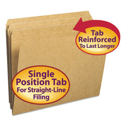 Smead Pressboard Folder,Kraft,Straight,PK100 10710