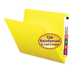 Smead Folder,End Tab,Yellow,PK100 25910