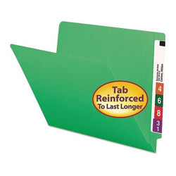 Smead Folder,End Tab,Green,PK100 25110