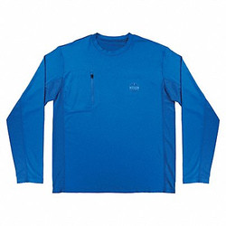 Chill-Its by Ergodyne Sun Shirt,Blue,M 6689