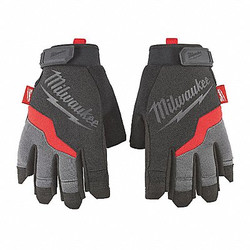 Milwaukee Tool Gloves,Work,Fingerless,Large 48-22-8742