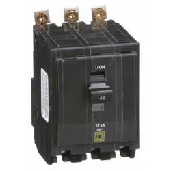 Square D Circuit Breaker,40A,Bolt On,120/240V,3P  QOB340