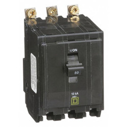 Square D Circuit Breaker,50A,Bolt On,120/240V,3P QOB350