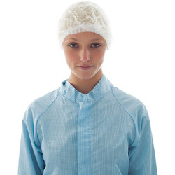 Bioclean Bouffant Cap,PP,White,19 in,PK1000 BBC-W