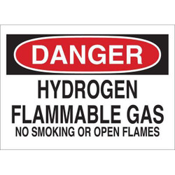 Condor Danger No Smoking Sign,Hydrogen,7x10 35GA96