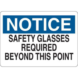 Condor Notice Sign,Corner Holes,10 in. W,Text 35GC78