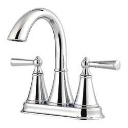 Pfister Bathroom Faucet,2-Hndle,4",Saxton,Chrome LG48-GL0C