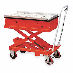 Dayton Scissor Lift Cart,2200 lb.,Steel,Roller 2MPP8