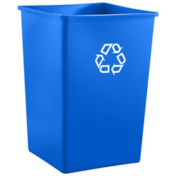 Rubbermaid Commercial Square Recycling Container,35 gal.,19- RUB153CBLU