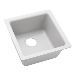 Elkay Sink,15-3/4x15-3/4x7-11/16",Dual,White ELG1616WH0